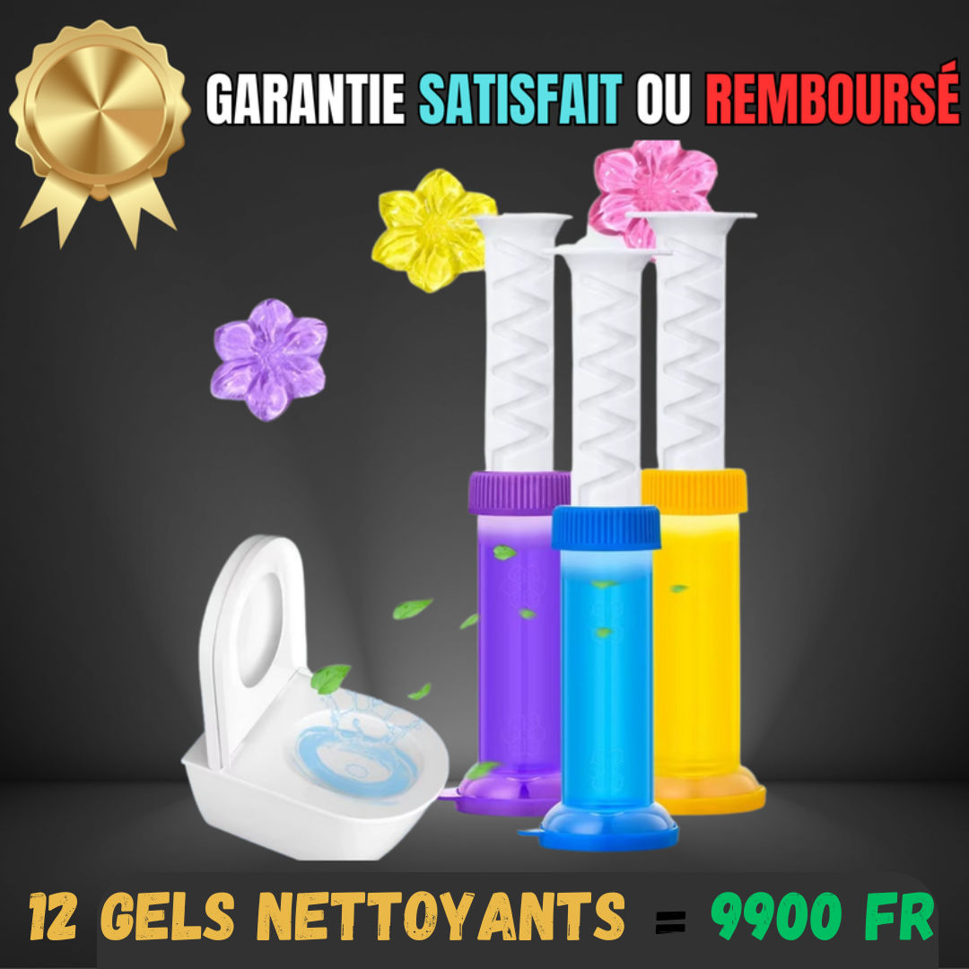 12 gels nettoyants pour wc - Nettoie, parfume, décore vos toilettes