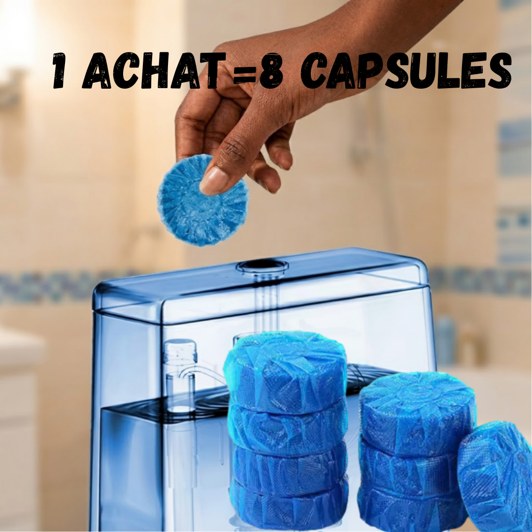 8 Capsules nettoyantes pour WC - Nettoyage, désinfection, Fraîcheur