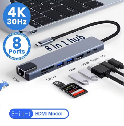 Adaptateur type-c 8 en 1