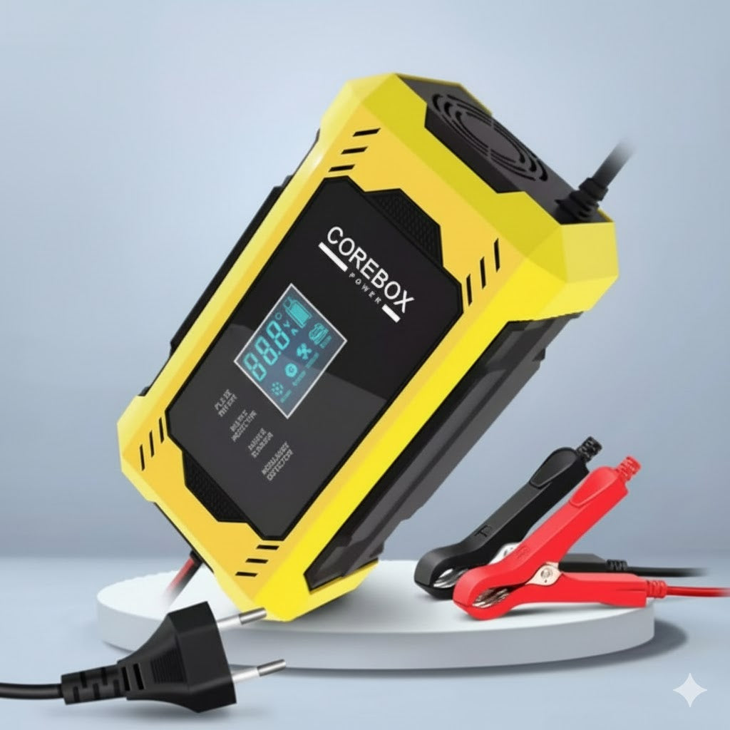 Chargeur intelligent de batterie 12V - Analyse de l'état de la batterie, recharge automatique, Booste la durée de vie