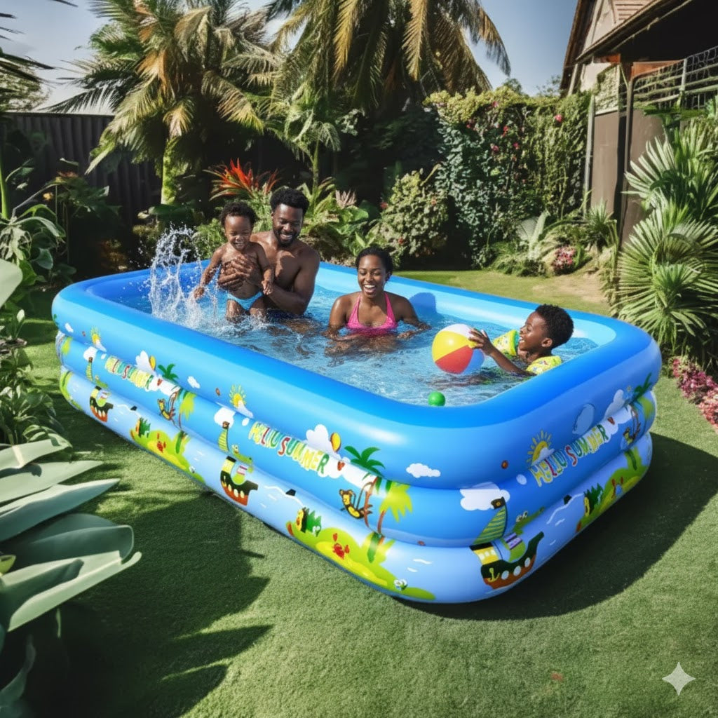 Piscine gonflable - Spacieuse, amusante, résistante